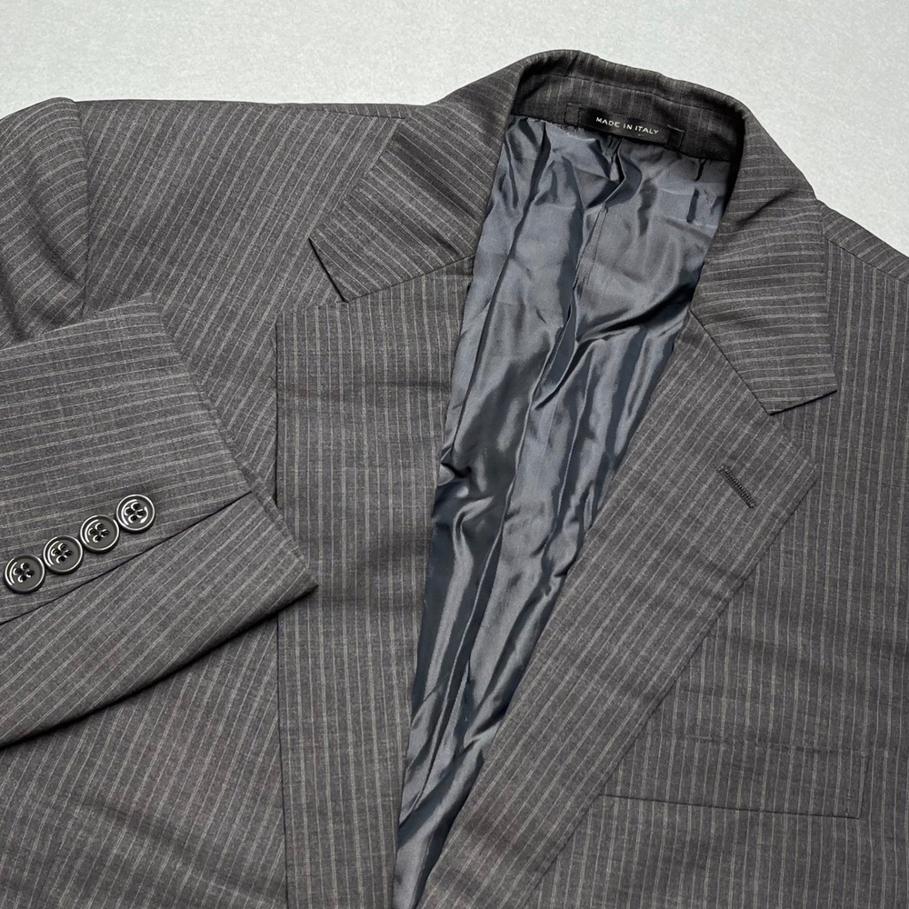 Ralph Lauren Blazer 38R Drop 7 Wool Sport Coat Suit Jacket Gray Pin Made i Italy